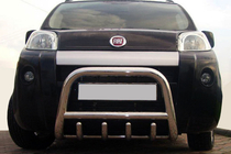 Fiat Fiorino/Qubo 2008-2024 гг. Кенгурятник QT006 (нерж. сталь) фото 2