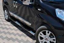 Fiat Fiorino/Qubo 2008-2024 гг. Боковые трубы Ø70 (2 шт., Нержавейка) фото 1