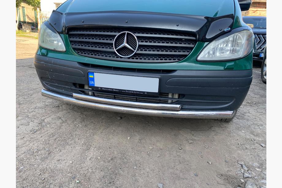 Mercedes Viano 2004-2014 гг. Передняя защита ST014 (нержавейка) Фото 3