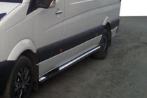 Mercedes Sprinter W906 2006–2018 гг. Боковые трубы (2 шт., нержавейка) фото 3