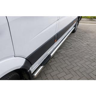 Боковые трубы (2 шт., нержавейка) Mercedes Sprinter W906 2006–2018 гг. фото 1