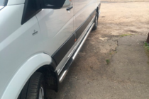 Volkswagen Crafter 2006-2016 гг. Боковые трубы (2 шт., нержавейка) d70, Long/ExtraLong фото 6