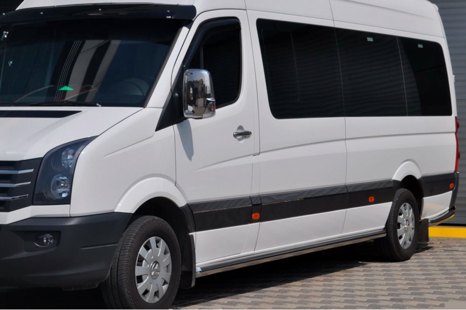 Volkswagen Crafter 2006-2016 гг. Боковые трубы (2 шт., нержавейка) d60, Long/ExtraLong Фото 2
