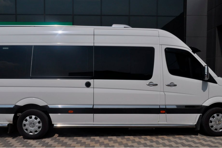 Volkswagen Crafter 2006-2016 гг. Боковые трубы (2 шт., нержавейка) d60, Long/ExtraLong Фото 3