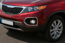 Окантовка противотуманных фар 2010-2013 (2 шт., нержавейка) фото 1