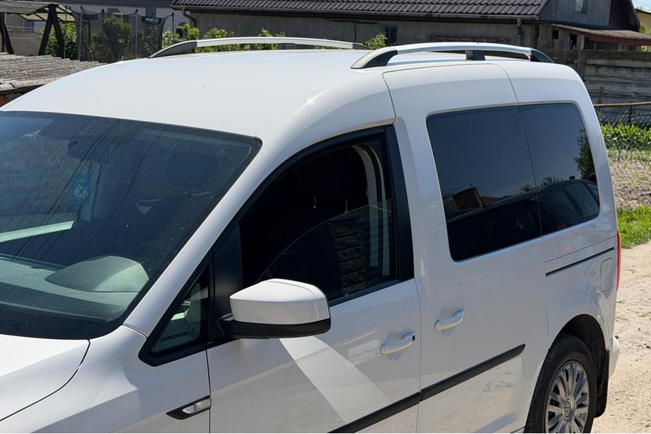 Volkswagen Caddy 2010-2015 гг. Хромированные Рейлинги Стандартная база, Пластиковая опора Фото 4