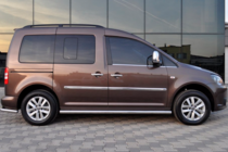 Volkswagen Caddy 2010-2015 гг. Боковые трубы BB001 (2 шт., нержавейка) фото 2