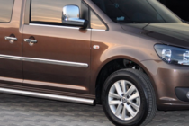 Volkswagen Caddy 2010-2015 гг. Боковые трубы BB001 (2 шт., нержавейка) фото 6