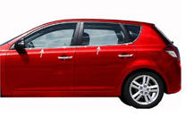 Kia Ceed 2007-2012 гг. Окантовка окон Нержавеющая сталь (4 шт.) фото 1