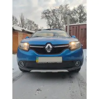 Зимняя нижняя накладка на решетку радиатора (2013-2017) Renault Sandero 2013-2022 гг. фото 3