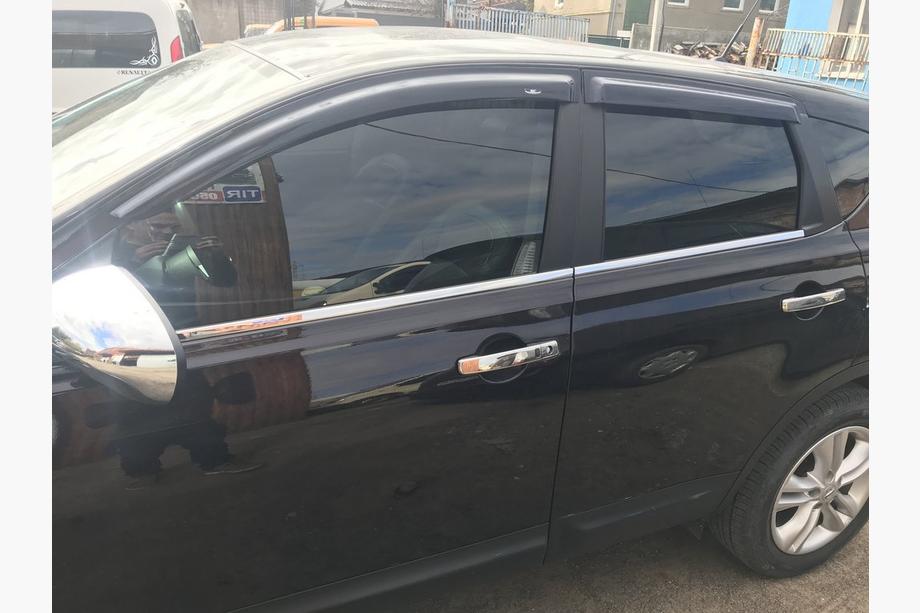 Nissan Qashqai 2010-2014 гг. Наружные накладки на двери (4 шт, нержавейка) Фото 5