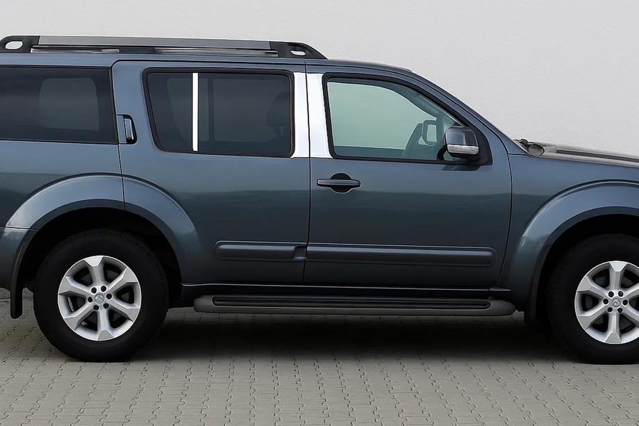 Nissan Pathfinder R51 2005-2014 гг. Накладки на дверные стойки из нержавеющей стали (6 шт) Фото 1
