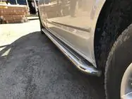 Volkswagen T5 Multivan 2003–2010 гг. Боковые Подножки Premium (2 шт., Нержавейка) 60 мм, длинная база фото 1
