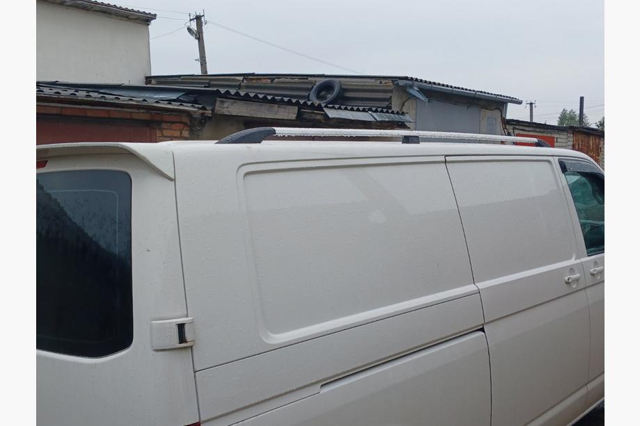 Volkswagen T5 Caravelle 2004-2010 гг. Хромированные Рейлинги Длинная база, пластиковые ножки Фото 5