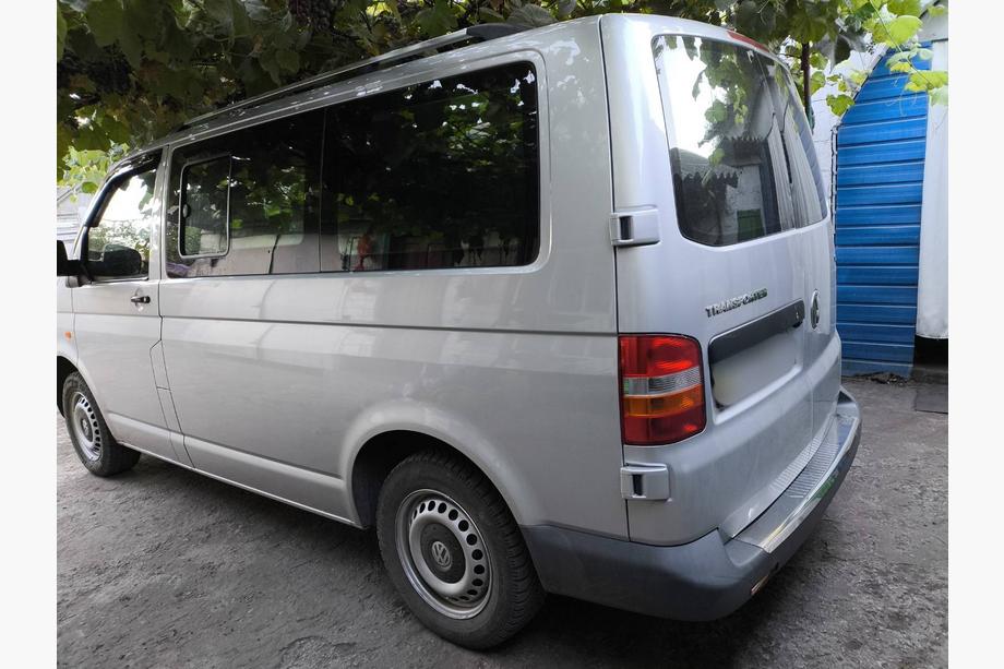 Volkswagen T5 Caravelle 2004-2010 гг. Хромированные Рейлинги Длинная база, пластиковые ножки Фото 12