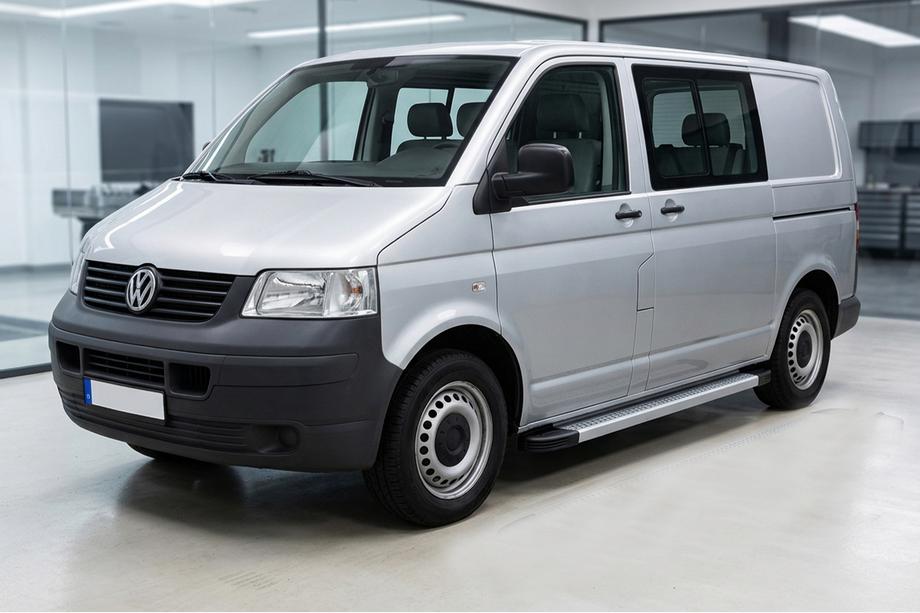 Volkswagen T5 Caravelle 2004-2010 гг. Боковые Подножки Maya V2 (2 шт., Алюминий) Длинная База Фото 1