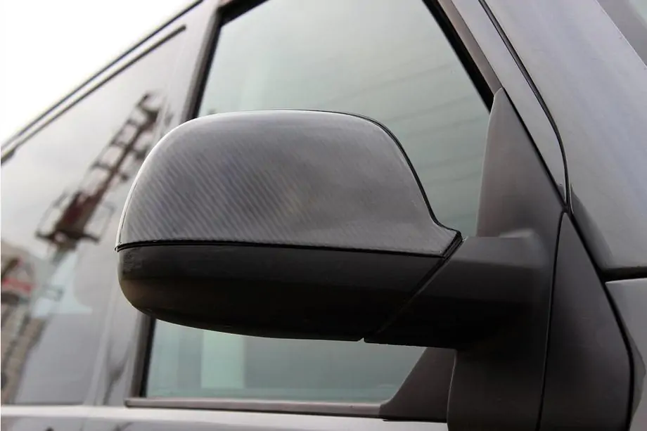 Volkswagen T5 2010-2015 гг. Накладки на Зеркала (2 шт., Карбон) Фото 5