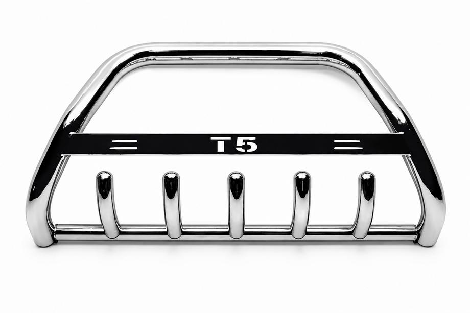Volkswagen T5 2010-2015 гг. Кенгурятник WT003 (нержавейка) 60 мм, без надписи Фото 5
