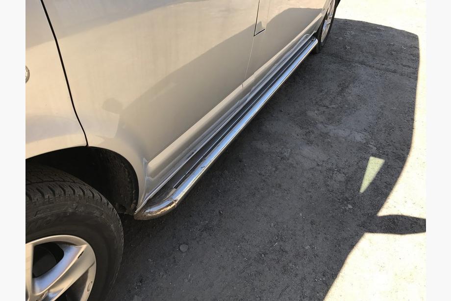 Volkswagen T5 2010-2015 гг. Боковые Подножки Premium (2 шт., Нержавейка) 60 мм, длинная база Фото 5