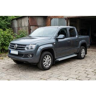 Боковые Подножки Maya V2 (2 шт., Алюминий) Volkswagen Amarok 2010-2022 гг. фото 1