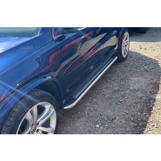 Боковые Подножки Maydos V2 (2 шт., нержавейка) Volkswagen Tiguan 2007-2016 гг. фото 3