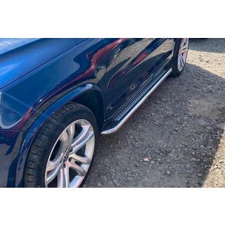Боковые Подножки Maydos V2 (2 шт., нержавейка) Volkswagen Tiguan 2007-2016 гг. фото 2