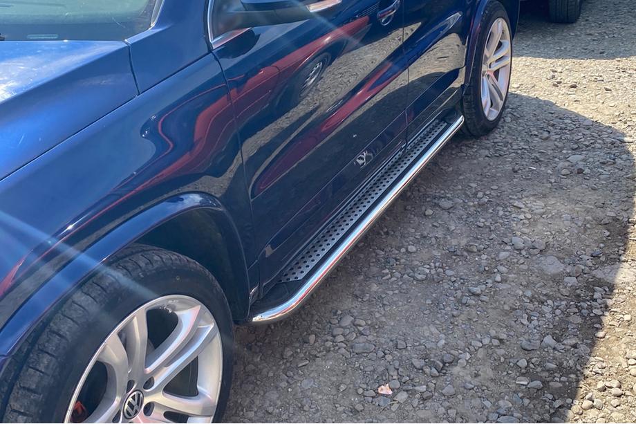 Volkswagen Tiguan 2007-2016 гг. Боковые Подножки Maydos V2 (2 шт., нержавейка) Фото 3