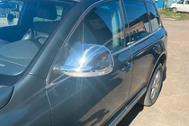 Volkswagen Touareg 2002–2010 гг. Накладки на Зеркала 2007-2010 (2 шт., Нержавейка) фото 5