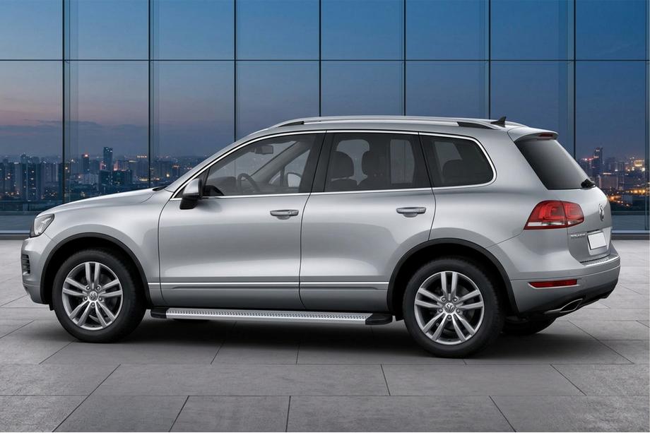 Volkswagen Touareg 2010-2018 гг. Боковые Подножки Maya V2 (2 шт., Алюминий) Фото 1