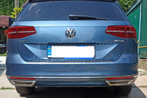 Volkswagen Passat B8 2015-2023 гг. Накладки имитация выхлопа SD/SW (2015-2018, 2 шт, нержавейка) OmsaLine - Итальянская Нержавейка фото 8