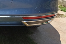 Volkswagen Passat B8 2015-2023 гг. Накладки имитация выхлопа SD/SW (2015-2018, 2 шт, нержавейка) OmsaLine - Итальянская Нержавейка фото 9