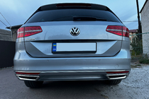 Volkswagen Passat B8 2015-2023 гг. Накладки имитация выхлопа SD/SW (2015-2018, 2 шт, нержавейка) OmsaLine - Итальянская Нержавейка фото 6