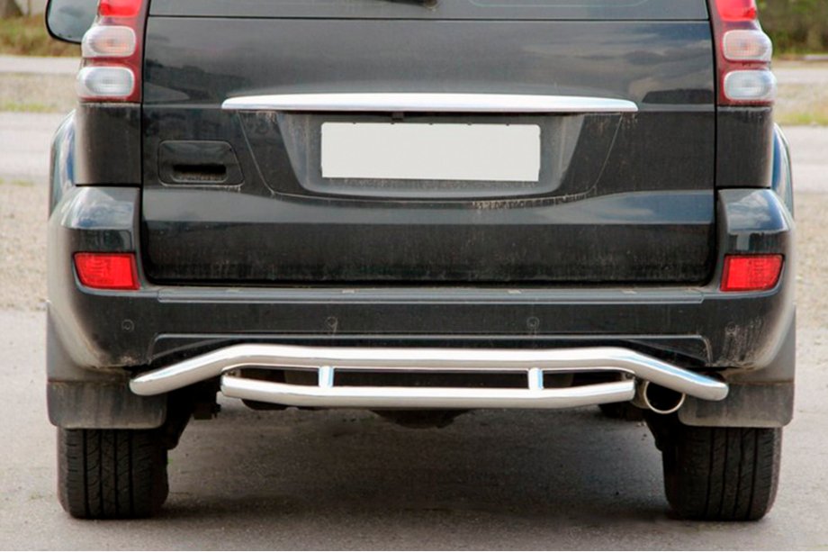 Toyota Land Cruiser Prado 120 2002-2009 гг. Задняя защита AK008-1 Фото 1