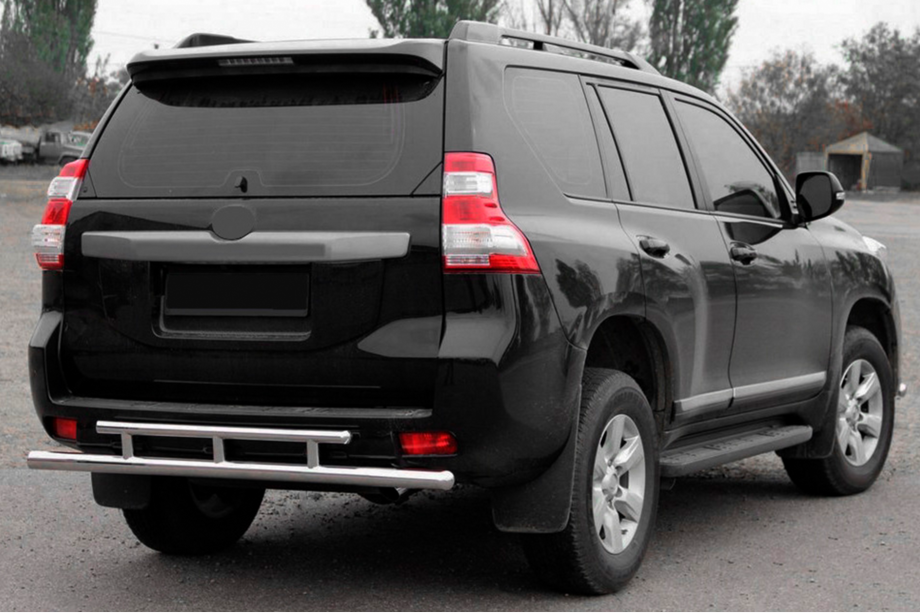 Toyota Land Cruiser Prado 150 2009-2023 гг. Задняя дуга AK002-2v2 (нержавейка) Image