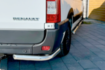 Renault Master 2011-2023 гг. Задние уголки AK003 (2 шт., нержавейка) фото 4