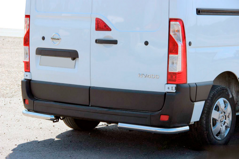 Opel Movano 2010-2021 гг. Задние уголки AK003 (2 шт., нержавейка) Image