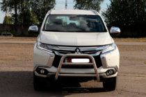 Mitsubishi Pajero Sport 2015- гг. Передняя защита WT022 Нержавейка фото 2