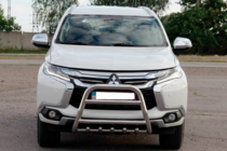 Mitsubishi Pajero Sport 2015- гг. Передняя защита WT008 (нержавейка) фото 1