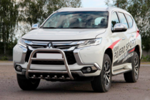 Mitsubishi Pajero Sport 2015- гг. Передняя защита WT008 (нержавейка) фото 4