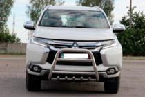 Mitsubishi Pajero Sport 2015- гг. Передняя защита WT008 (нержавейка) фото 5