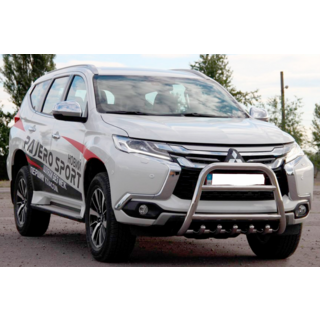 Передняя защита WT008 (нержавейка) фото 2