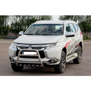 Передняя защита WT008 (нержавейка) фото 3