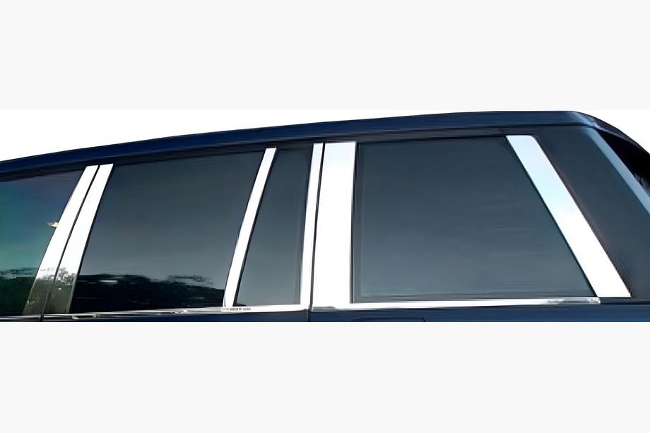 Range Rover III L322 2002-2012 гг. Накладки на дверные стойки из нержавеющей стали (14 шт) Фото 3