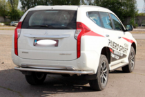 Mitsubishi Pajero Sport 2015- гг. Задняя Защита AK005 (Нержавейка) фото 6