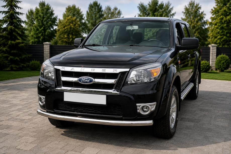 Ford Ranger 2007-2011 гг. Передняя защита ST008 (нержавейка) Image