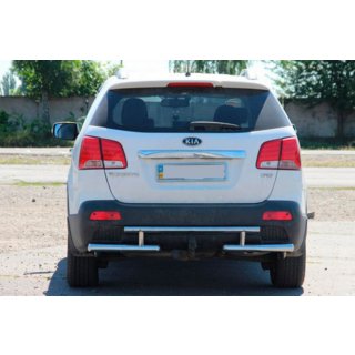 Задняя дуга AK002-2 (нержавейка) Kia Sorento II XM 2009-2014 гг. фото 3