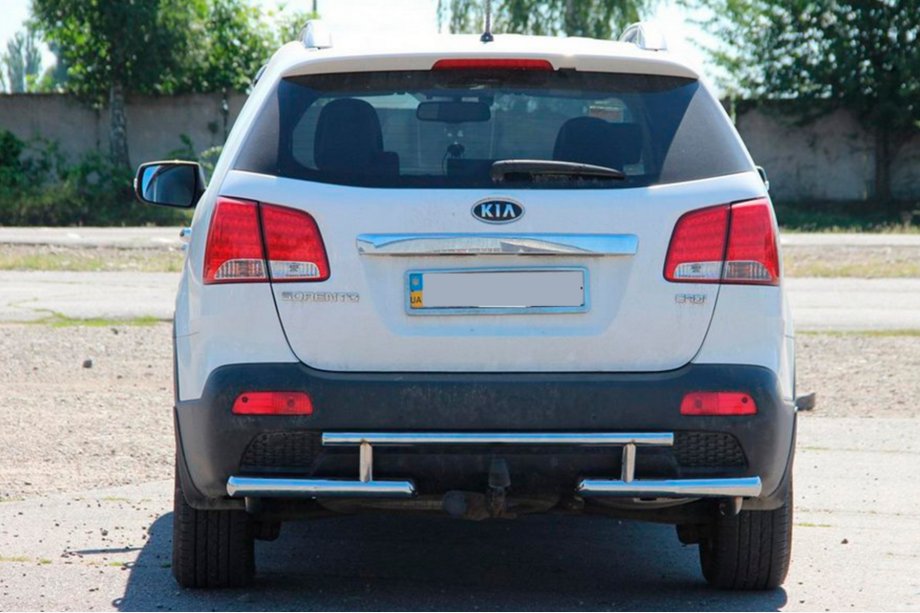 Kia Sorento II XM 2009-2014 гг. Задняя дуга AK002-2 (нержавейка) Фото 3