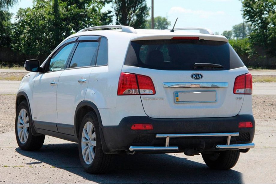 Kia Sorento II XM 2009-2014 гг. Задняя дуга AK002-2 (нержавейка) Фото 2