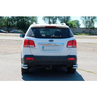 Задние двойные уголки AK003-Двойной (нержавейка) Kia Sorento II XM 2009-2014 гг. фото 3