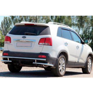 Задняя дуга AK003-2 (нержавейка) Kia Sorento II XM 2009-2014 гг. фото 1